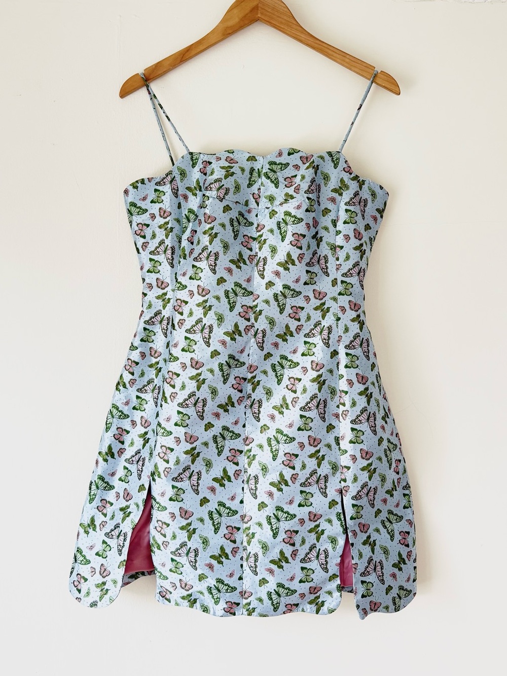 fbc butterfly satin dress